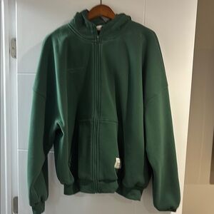 Womans Green Hoodie Jacket